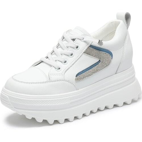 Krasovki Platform Wedge Heel Sneakers Platform Women Shoes Thick Bottom Fashion Chunky Casual Korean Womens Vulcanized Shoes