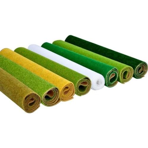 25x25cm 1 pcs Landscape Grass Mat for Model Train Not Adhesive Paper Scenery Layout Lawn Diorama Accessories