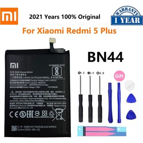 100% Orginal Xiao mi BN44 4000mAh Battery For Xiaomi Redmi 5 Plus Red mi 5Plus High Quality Phone Replacement Batteries