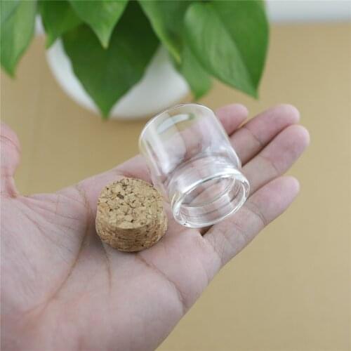 24pcs/lot 37*40mm 25ml Mini Glass Bottles Spice Storage Jars Corks spicy Bottle Containers tiny jars Vials With Cork Stopper