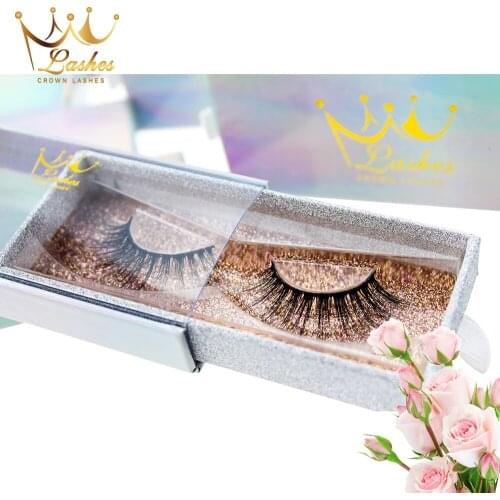 3d faux mink silk eyelashes handmade custom lashes box