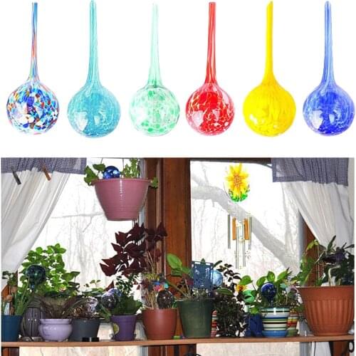 6pcs Glass Automatic Self Watering Bulbs Garden / Pot Plant Waterer, Enjoy Your Holiday Travel