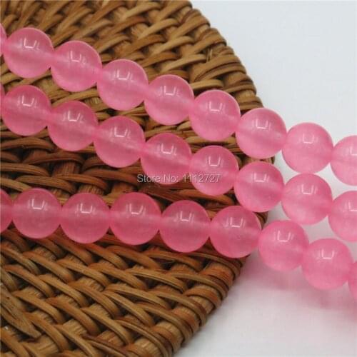 4 6 8 10mm Accessory Crafts Parts Pink Ornaments Loose Beads Semi Finished Stones Round New Diy Jewelry Making Girls Women Gifts