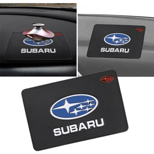 Car Emblem Non-Slip Mat Auto Dashboard Gel Sticky Pad For Subaru Legacy Impreza WRX STI Crosstrek Outback BRZ XV Forester Ascent
