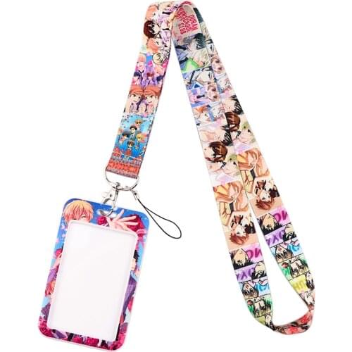 DZ1833 Anime Ouran High School Host Club Key lanyard Car Keychain Personalise ID Card Pass Gym Key Ring Badge Holder Jewelry