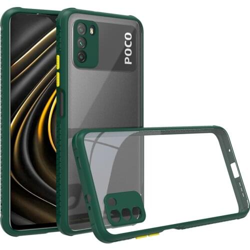 For Xiaomi Poco M3 Pro Case Transparent Hard Back Cover Soft Bumper Shockproof Phone Case for Xiomi Xiaomi Poco M3 F3 X3 Pro