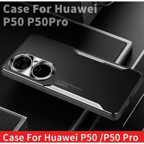 Huawei P50 Phone Case Metal Material Huawei P50pro Protective Case Straight Edge Hard Case