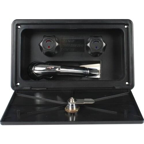 DREAMRV Black Two Rotary knob and Soft Plastic Tube Caravan Shower Box