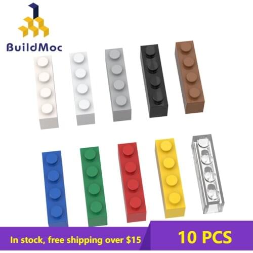 10Psc Bricks 3010 MOC Bricks 1x4 Compatible With Brand Part For Building Blocks Parts DIY Educational Tech Parts Kids Toys
