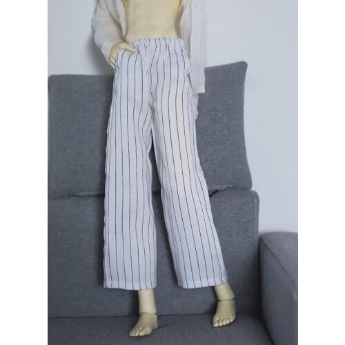 D01-P520 children toy 1/3 uncle SSDF Accessories BJD/SD clothes Home leisure loose striped wide-leg pants nine point pants 1pcs