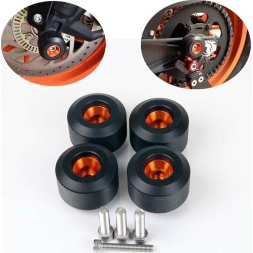 For KTM DUKE200/390 2013-2018 Rear & Front Wheel Frame Slider Motorcycle Frame Slider Crash Pads Protection Duke125 Duke 200