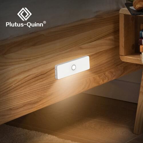 Motion Sensor Wireless LED Night Lights Bedroom Wardrobe Corridor Stairs Closet Midnight Lighting USB Rechargeable Night Lamp