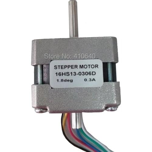 Double Shaft FREE SHIPPING stepper motor 16HS13-0306D L 34 mm Torque 1300 g.cm Nema16 with 1.8 deg 0.3 A