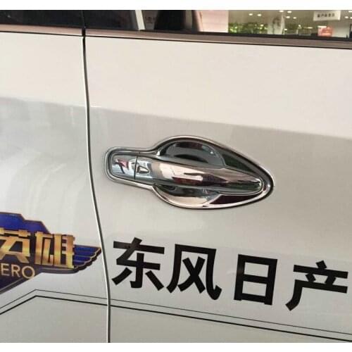 For Nissan MURANO 2015 2016 2017 ABS Chrome Door Handle Bowl Cover Cup Trim Molding Garnish