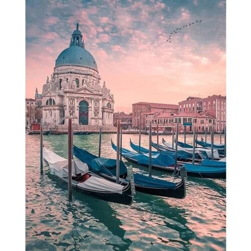 Full Square / Round 5D DIY Diamond Painting European ship lake Diamond Embroidery Sale Mosaic Rhinestones Decor Painting GH468