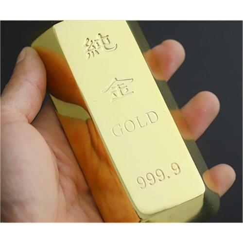 Chinese Traditional Authentic Alloy Gold Bars Gold Bricks Gold Bullion Gold Ingot Zinc Alloy replica