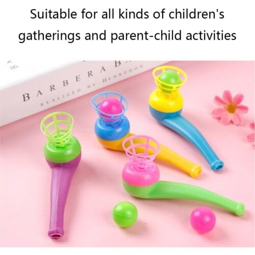 Classic Pipe Blowing Ball Toy Floating Ball for Activity Centers Stimulation Mini Ball Montessori Toy for Kids Toddler