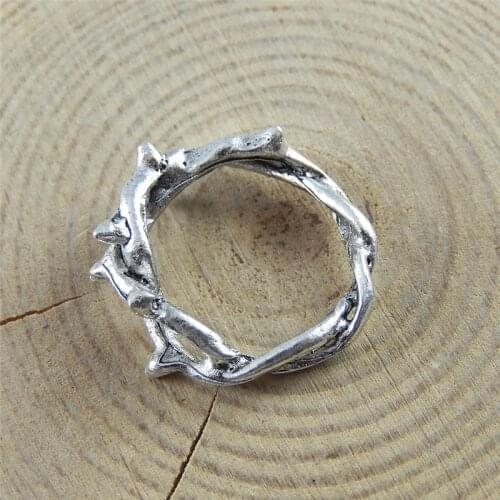 20PCS Antique Tone Cute Round Ring Setting Jewelry Accessory Small Metal Handmade Crafts Christmas Gifts Making