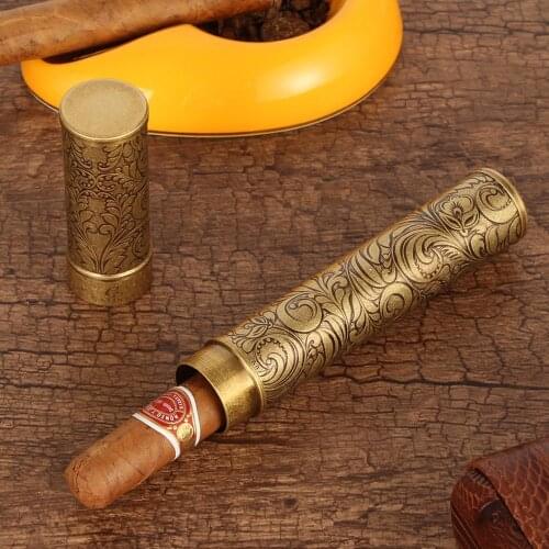 GALINER Cigar Tube Jar Outdoor Holder Portable Travel Cigar Humidor For COHIBA Cigars
