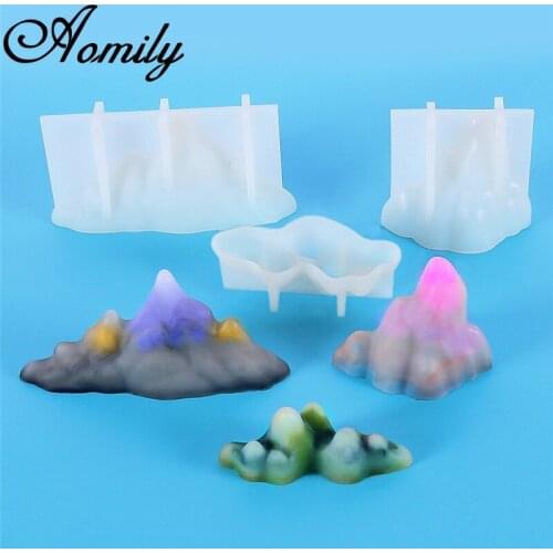 Aomily Mountain Peak Shaped Cake Silicone Chocolate Molds Fondant Cake Decorating Tools Resin Clay Mould Resin Mold Baking Tools