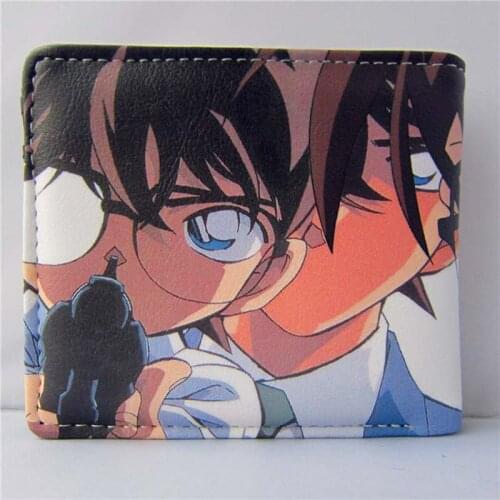 Japanese Anime Detective Conan Folding Wallet/High Quality Short PU Purse