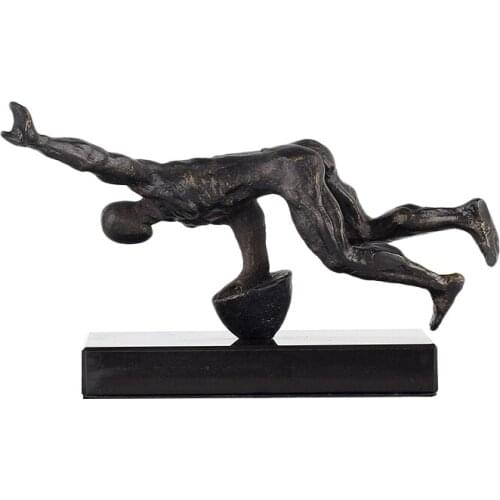 Modern Simple Black Gymnastic Modeling Creative Ornaments European Model House Sales Office Soft Decorations