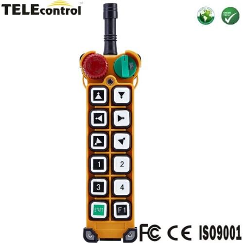 Telecontrol Telecrane compatible 12 channel two steps dual buttons F24-12D radio remote control emitters transmitter Controller