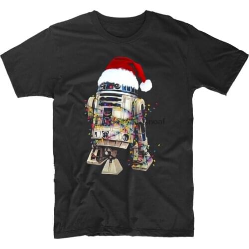 R2D2 Christmas Hat Santa Mashup funny T Shirt All Sizes In Store