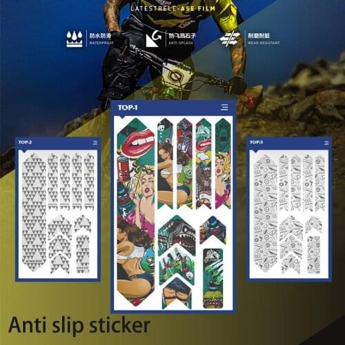 3D Bicycle Sticker Glue 500 Micron Semi Soft PVC Scratch-Resistant Bike Frame Protector Film Cycling Anti-Skid Guard Frame Cover