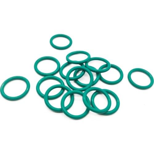 Green FKM O Rings 3.1mm/3.5mm Wire Diameter Fluorine Rubber O Rings Gaskets OD 10-50mm O Ring Seals Washer
