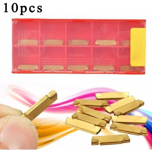 Gold Inserts Carbide For MGEHR MGIVR Slotting Tools Metalworking 10Pcs