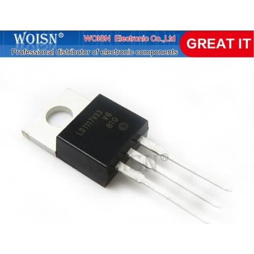 10PCS LD1117V33 LD1117 3.3 TO-220 LD1117AV33 TO220 new original In Stock