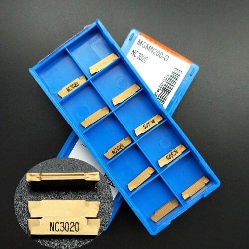 10pc MGMN200-G NC3020 For Steel Parts Good Quality CNC Carbide Insert Grooving Inser