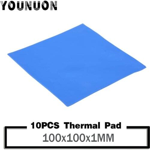 10pcs YOUNUON 100x100x1mm Thermal Pad GPU CPU Heatsink Cooling Conductive Silicone Pad 100mm*100mm*1mm