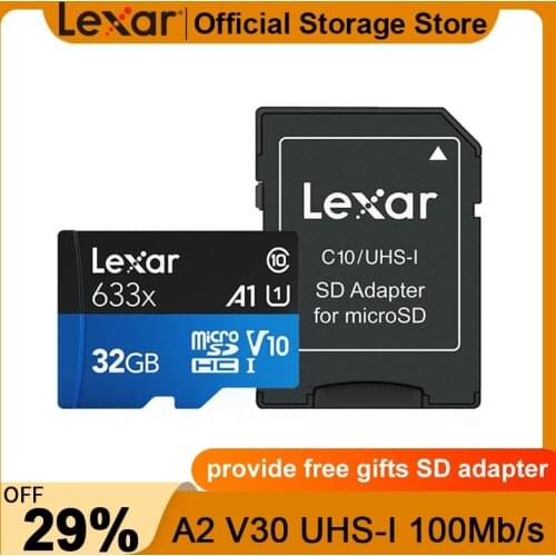 100% Original Lexar Micro SD Card Class10 TF Card 32gb 64gb 128gb Max 100Mb/s memory card for samrtphone and table PC Logger