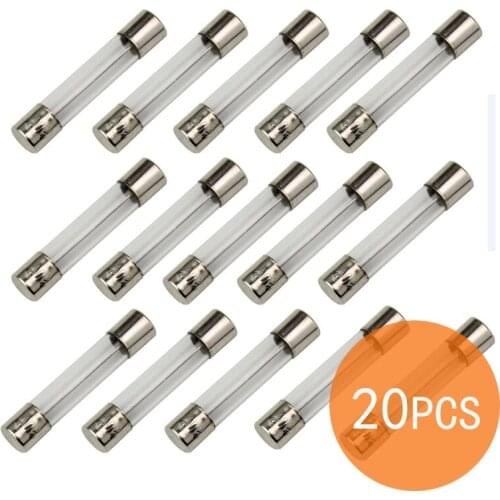 20 Pieces Motorcycle Fuse 6x30mm Double solder protection For Moped Scooter ATV Go Kart Motorbike E-bike