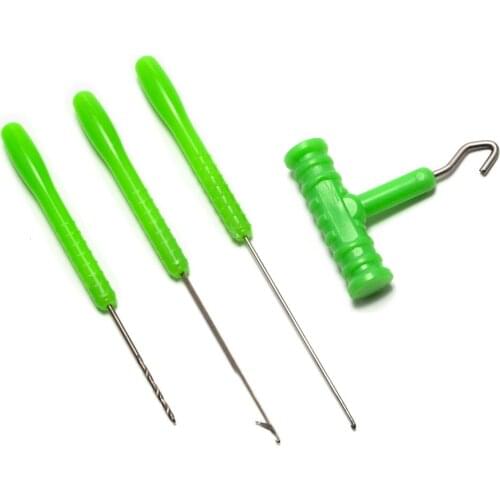 4Pcs/Set Fishing Lure Rigging Baiting Needles Drill Needle Set Fishing Rig Tackle Fishing Needle Hook Carp Tools Accessories