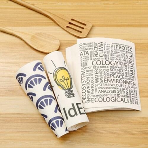 10 pcs/Set Kitchen Dishcloth Dish Cloth Cartoon Magic Wipes Washing Torchon Non-Woven Fabric Scouring Pad 17*20cm TJ2018