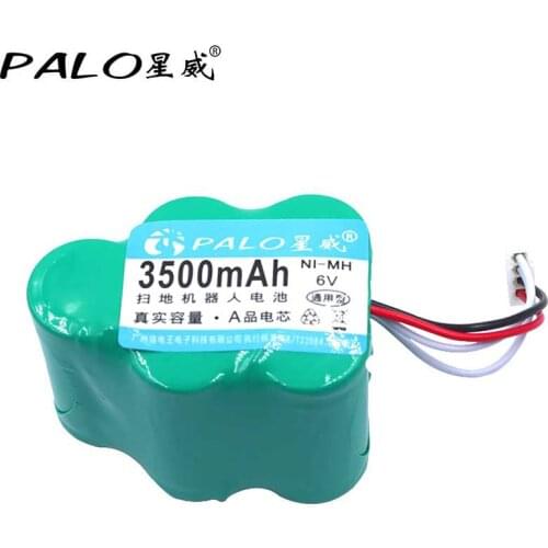 PALO Battery 6V Ni-MH 3500mAh Cleaner Robot batter in Rechargeable Batteries For ecovacs deebot CEN530 TBD660 Fits COD ROBOT etc