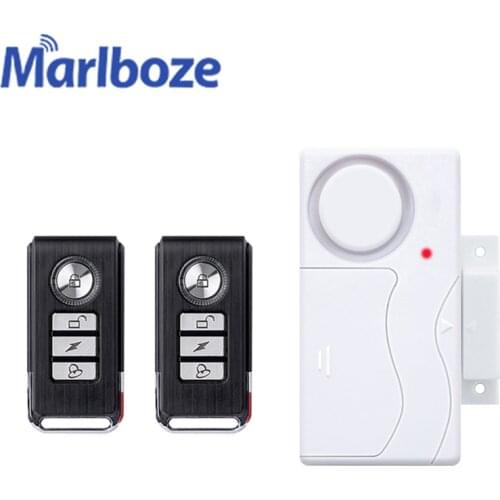 Marlboze Wireless Door Window Entry Security ABS Remote Control Door Sensor Alarm Host Burglar Security System Home Protection