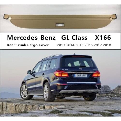 For Car Rear Trunk Security Shield Cargo Cover For Mercedes-Benz GL Class X166 GL350 GL400 GL500 2013-2018 High Qualit Accessori
