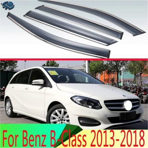 For Mercedes-Benz B-Class W246 B1220 B250 B180 B200 2013-2018 Plastic Exterior Visor Vent Shades Window Sun Rain Guard Deflector