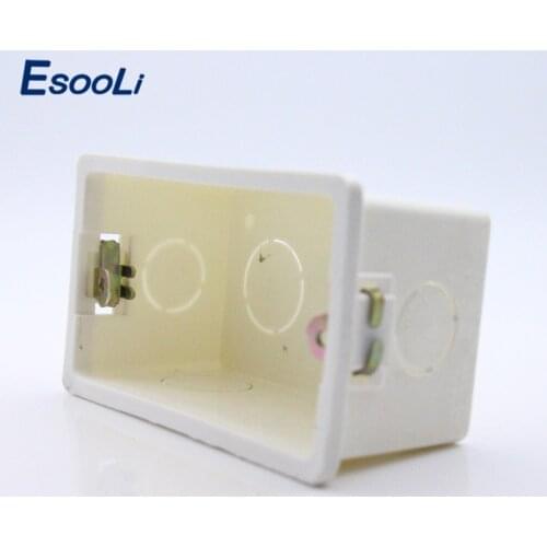 Esooli White Plastic Materials, 107mm*67mm US Standard Internal Mount Box for 118mm*72mm Standard Wall Light Switch