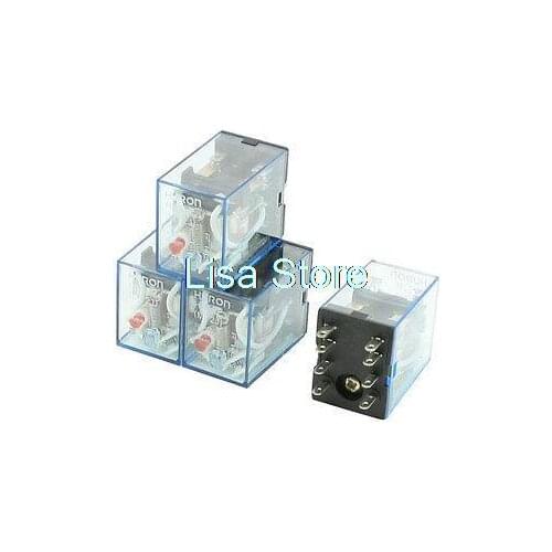 HH52P AC 220/240V Coil DPDT 2NO 2NC 8P General Purpose Power Relay 4 Pcs