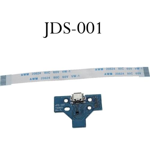 JCD Charging Port Socket Board JDS-001 + 14 pin Eject Ribbon Flex Cable For PS4 Controller gamepad Repair Parts