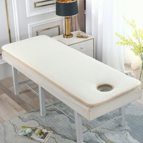 Mattress For Massage Table Bed With Hole, Beauty Salon Pad, Non-Slip Cushion, Lamb Velvet Thickening