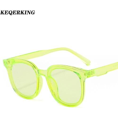 Fashion Fluorescent Green Sunglasses Women Brand Designer Retro Cat Eye Sun Glasses UV400 UV400