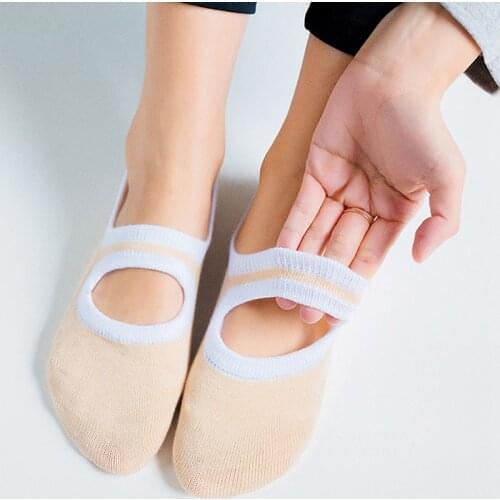 7 Color Big Size Women Yoga Socks Silicone Non Slip Pilates Socks Breathable Fitness Ballet Dance Cotton Sports Socks Slippers