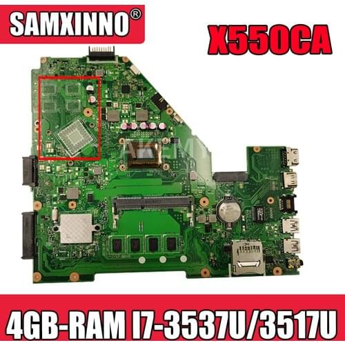 New Akemy X550CC Laptop motherboard for ASUS X550CA X550CL R510C Y581C X550C original mainboard 4GB-RAM I7-3537U/3517U
