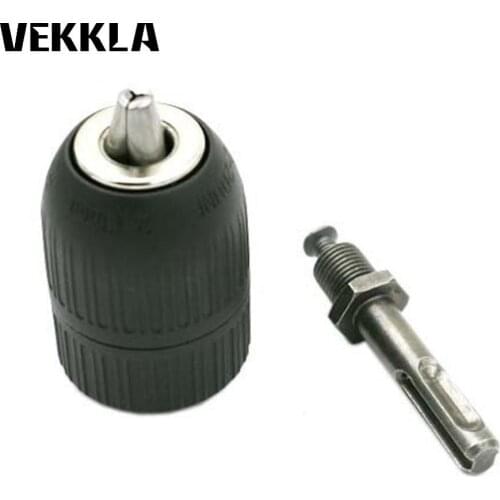 1/2 Inch 3 Jaw Metal Keyless Impact SDS Electric Hammer Drill Chuck Hand Tool Set For Use with SDS plus Adapter Arbor Self Tight